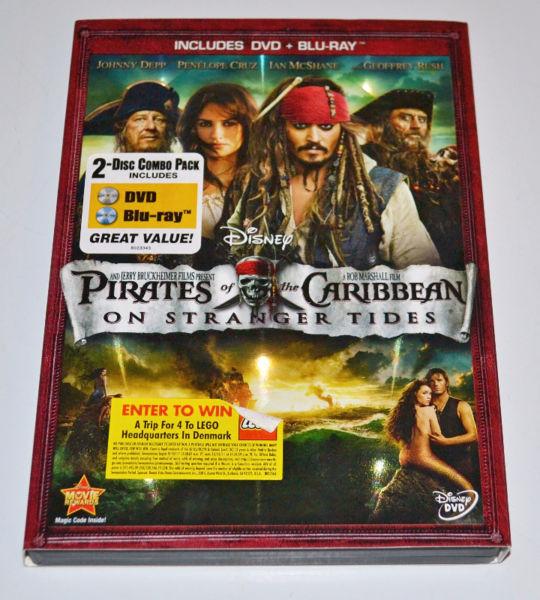 Disney Pirates of the Caribbean On Stranger Tides -Blu Ray & DVD