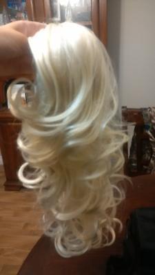 hair extension curly clip ponytail
