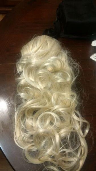 hair extension curly clip ponytail