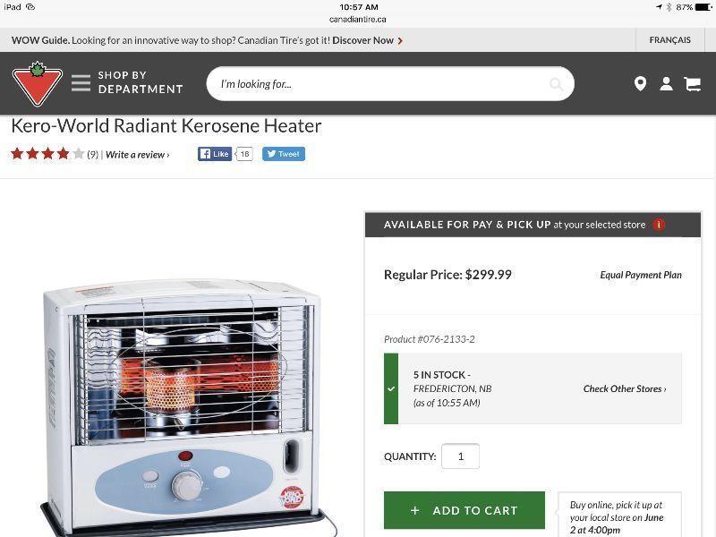 Kéro-World Radiant kerosene heater