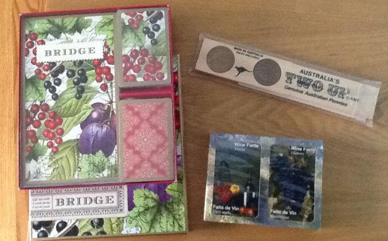 New BRIDGE 2 PACK CARDS & 2 SCOREPADS GIFT SET. New, still in