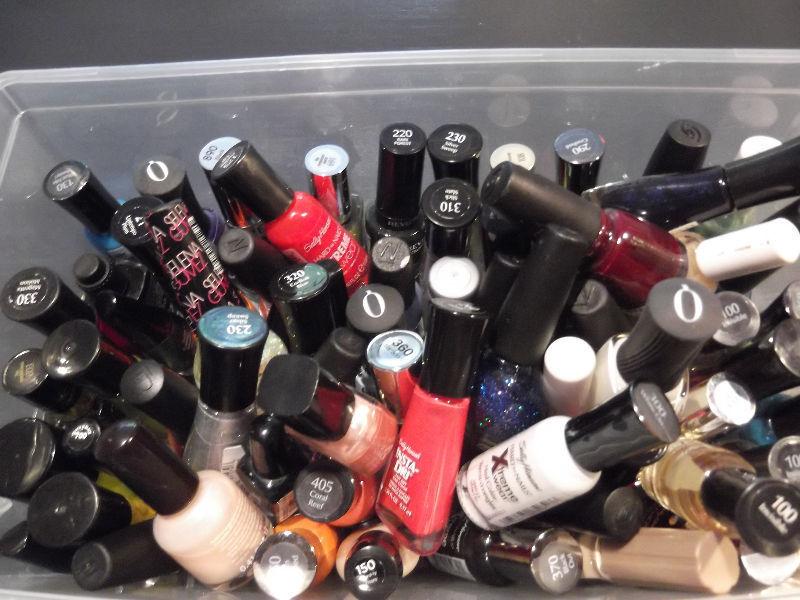70 Bottles of Nail Polish - Quality brands - Value over $500