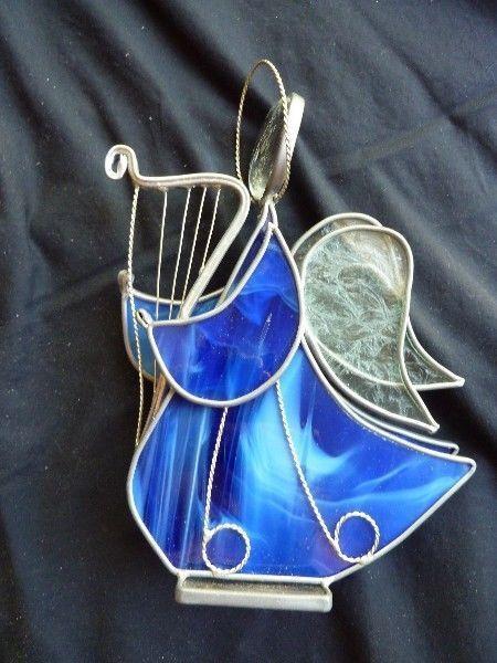 Blue Stain Glass Angel
