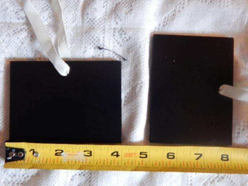 13 Black Plaques 4x3 inch