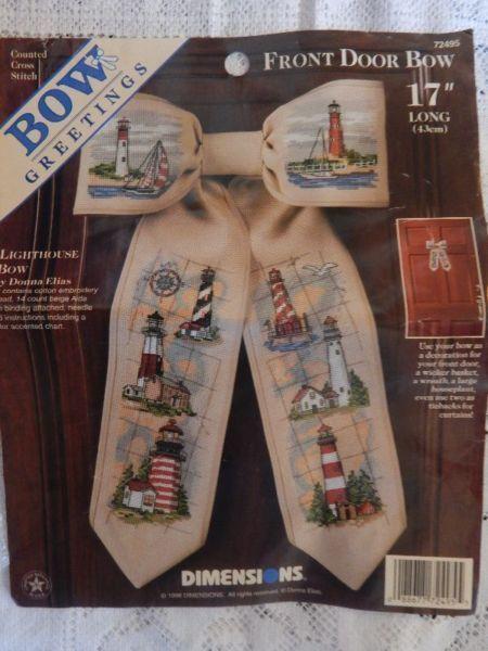 Lighthouse Bow Cross Stitch Kit