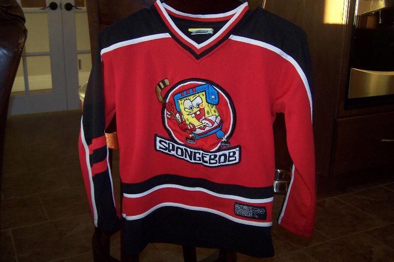 NEW PRICE Child's Hockey Jersey - Spongbob Squarepants - Size sm