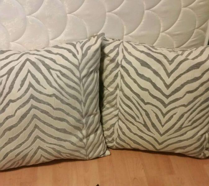2 zebra print cushions