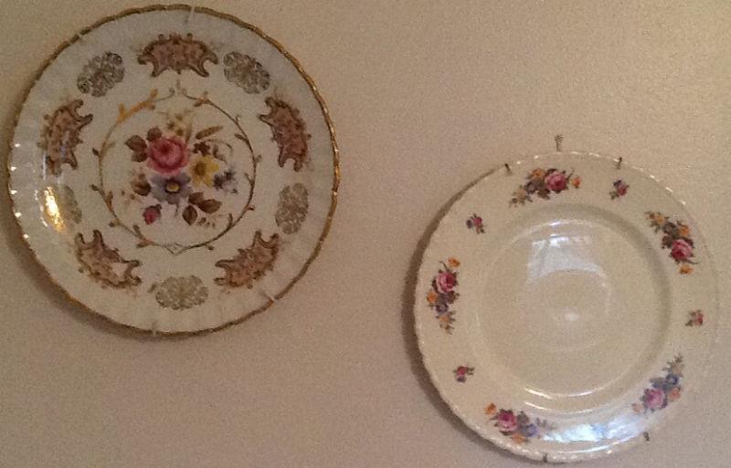 10 inch PLATE made in England. Also serving dishes, candle wax d