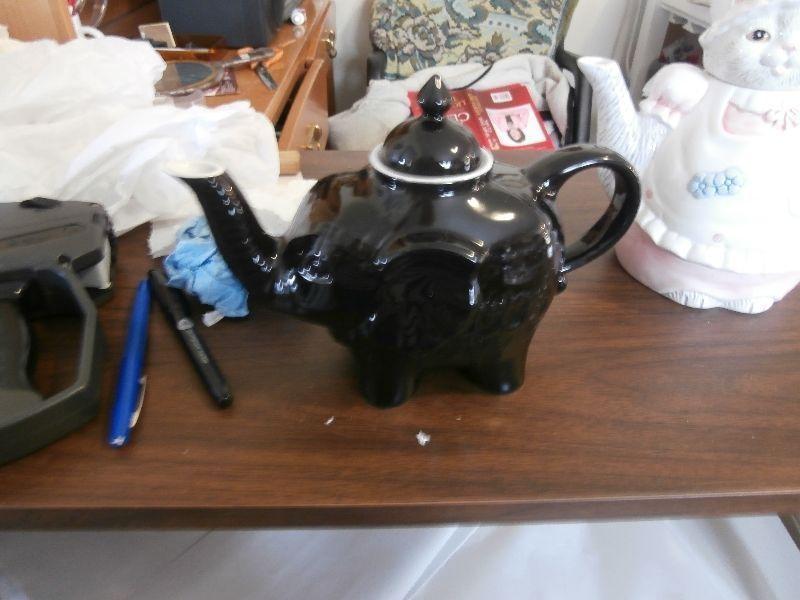 Black Elephant Tea Pot at KeepSakes Antiques Shoppe