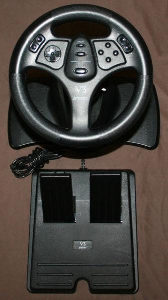 Nintendo 64 InterAct V3 Racing Wheel & Pedals with Original Box
