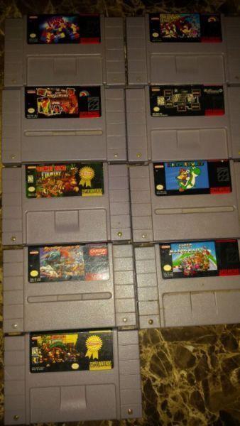 Super nintendo consoles and games for sale