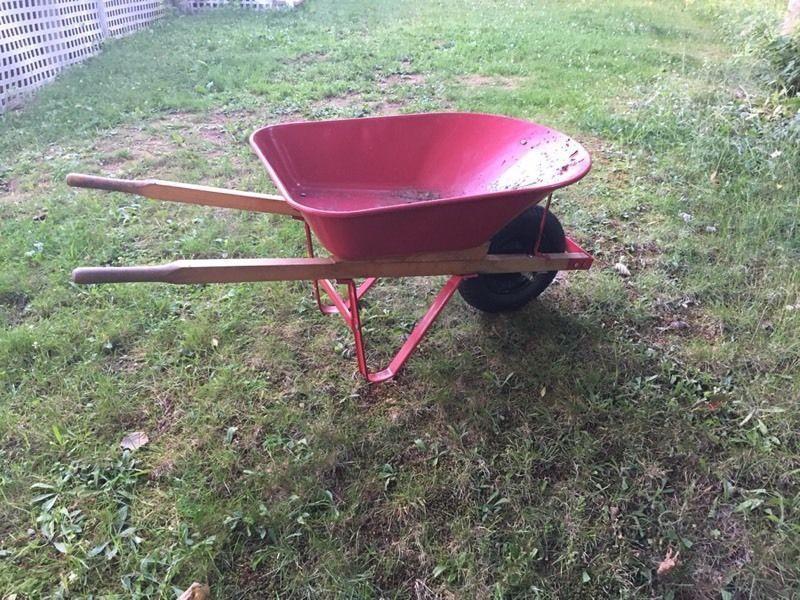 Steel wheelbarrow