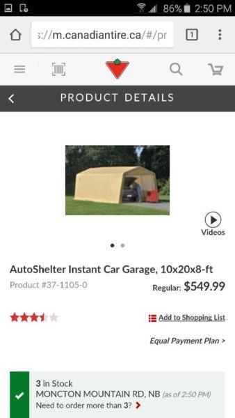 Tarp Garage