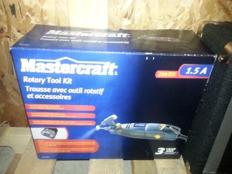 Mastercraft rotary tool kit new in box with accessories