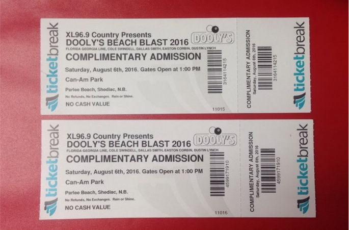 Wanted: 2 Parlee Beach Blast Tickets