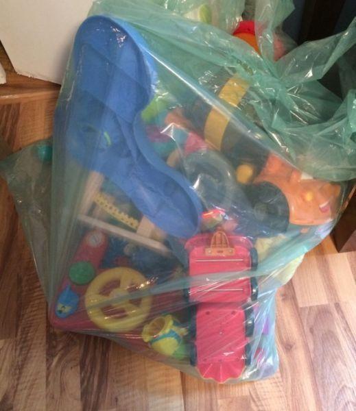 Bag of toddler toys