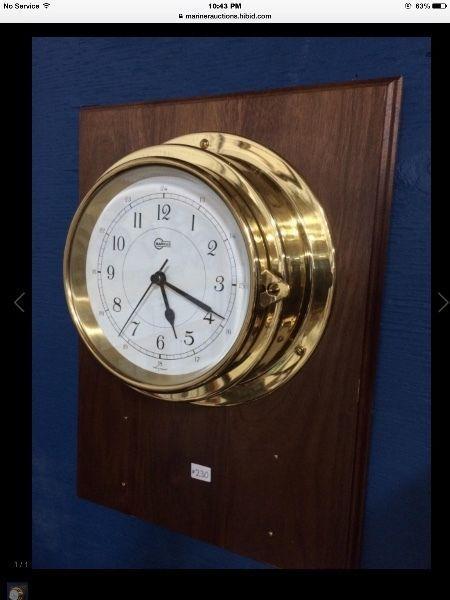 Barigo Brass 6 inch Ships Clock