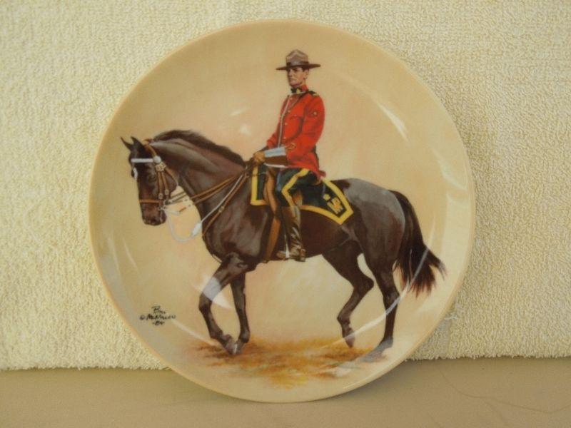 RCMP Horse & Rider Autographed Collector Plate -NEW
