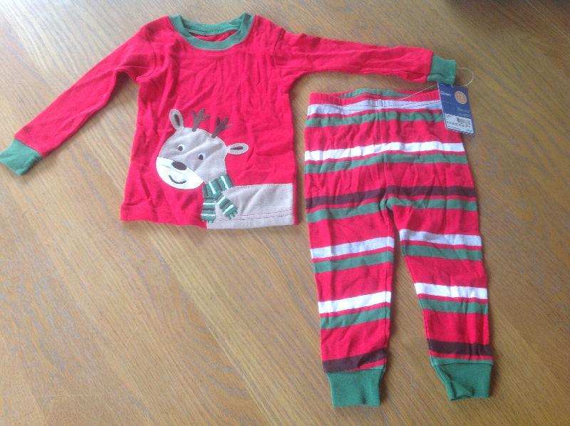 Boy's Christmas Old Navy Sleeper and Carters PJs