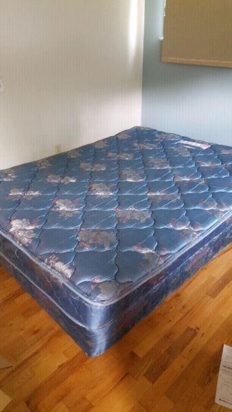 Queen box spring and mattress.. Pick up only in New Minas