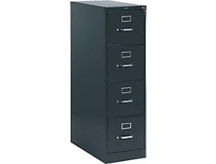 Black letter size file cabinet