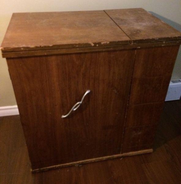 Free vintage sewing machine cabinet