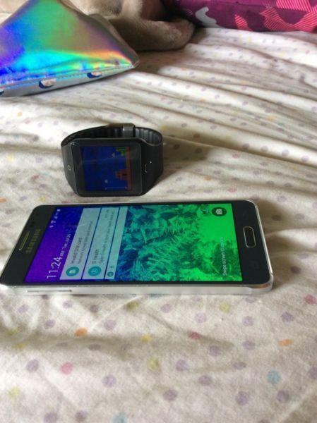 Galaxy alpha and gear 2 smartwatch