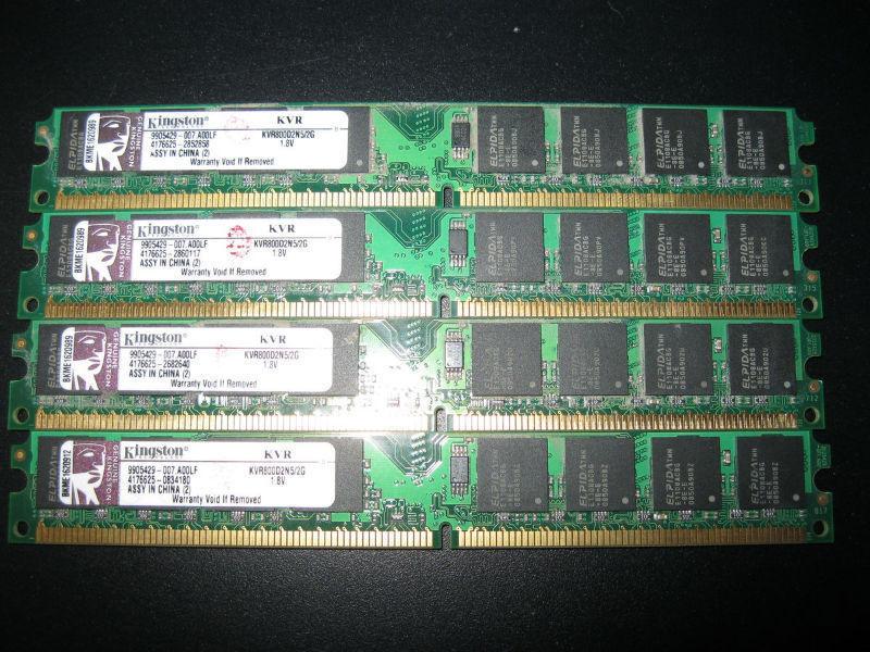 Kingston 2GB DDR2 6400U desktop RAM memory sticks