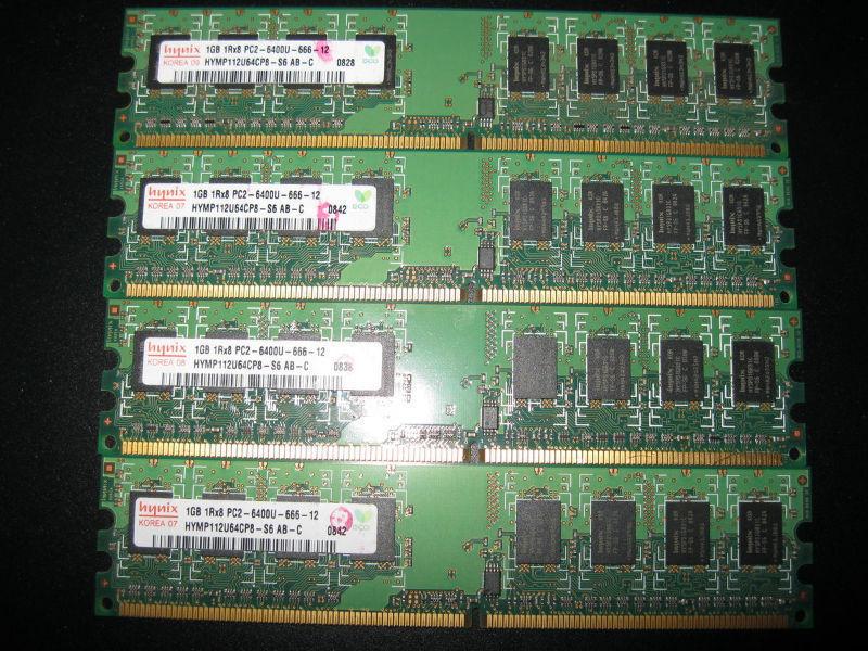 Hynix 4GB DDR2 6400U desktop RAM memory kits