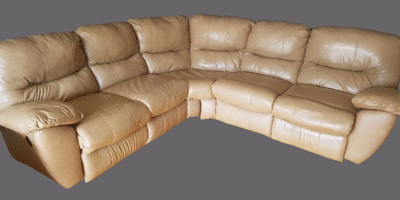 Leather Reclining Corner Couch