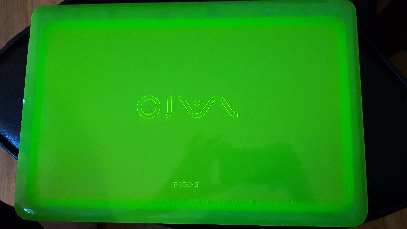 Lime Green Vaio Laptop