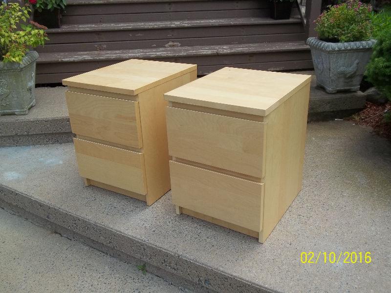 Two Matching Bedside Tables