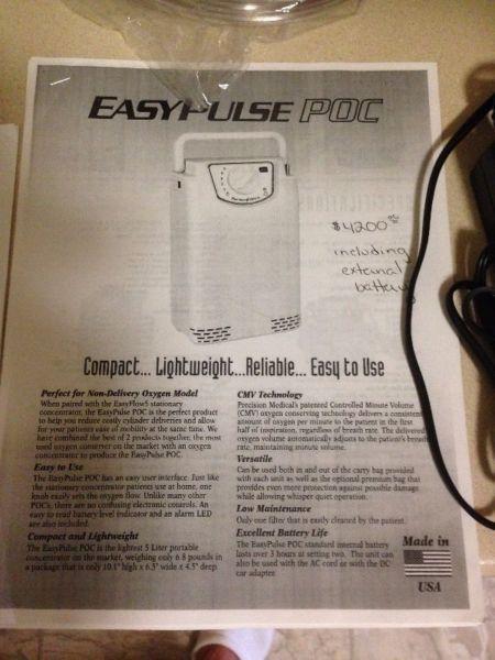 PM4150 EasyPulse Portable Oxygen Concentrator (POC)