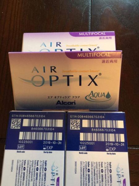 Air Optics contact lenses, 2.50 strength,expire Oct. 31/ 2019