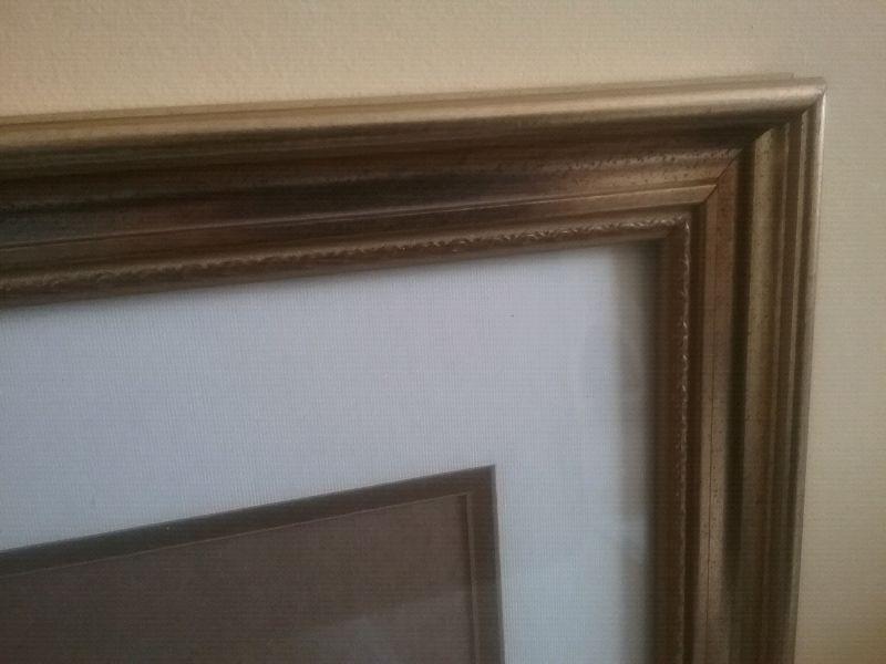 Brand new! Antique-look picture frame w/ double matting