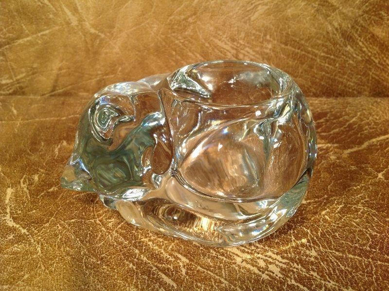 REDUCED Vintage Large Sleeping Cat Votive Holder