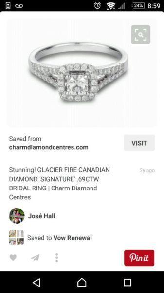 Glacier fire engagement ring for sale!