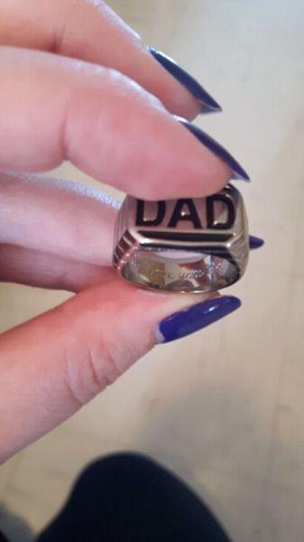 New Stainless Steel Dad Ring