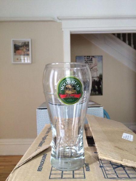 Moose head pint glasses