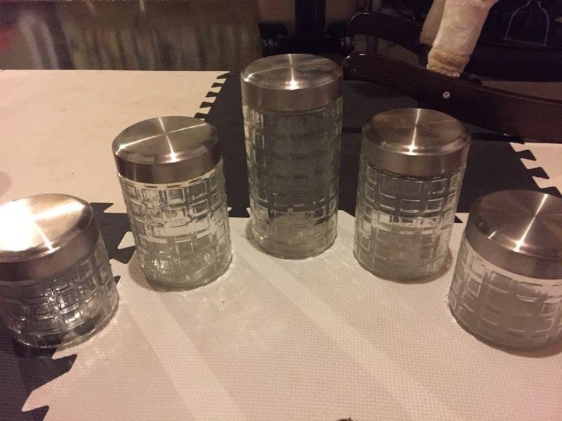Glass kitchen canisters