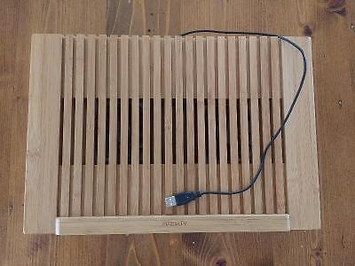 MACALLY Bamboo laptop stand w/ 2 fans