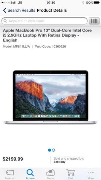 Latest Retina MacBook Pro (13