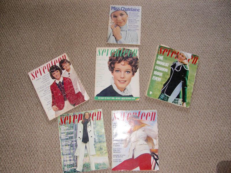 Seventeen Magazines 1965 - 1970