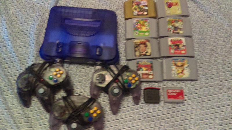 Grape Purple N64 (With rare games and memory expansion)