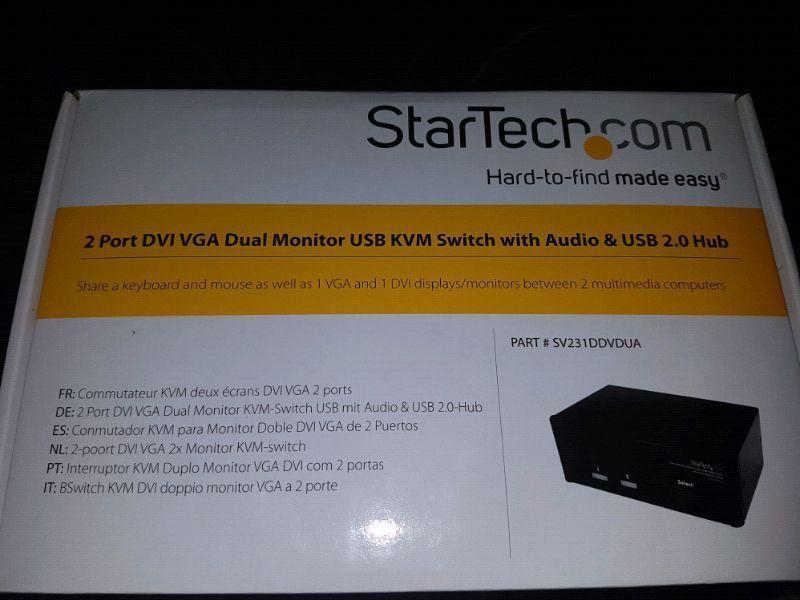 StarTech dual display KVM switch