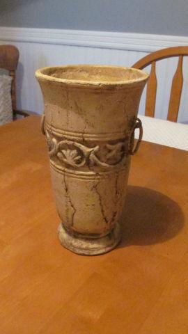 Cut Flower Vase / Urn (antique look)- 10 inches high- never used