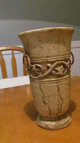 Cut Flower Vase / Urn (antique look)- 10 inches high- never used