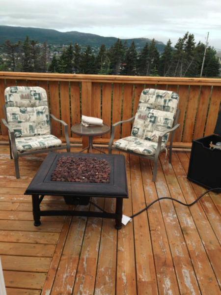 Propane Fire Pit and Patio furniture