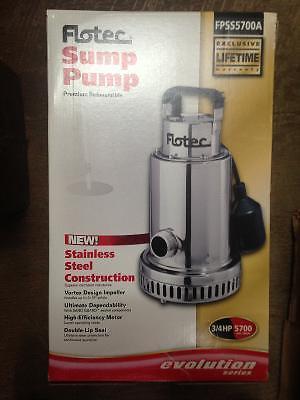 NEW and NEVER USED 3/4HP Stainless Steel Sump Pump w/Sand Guard