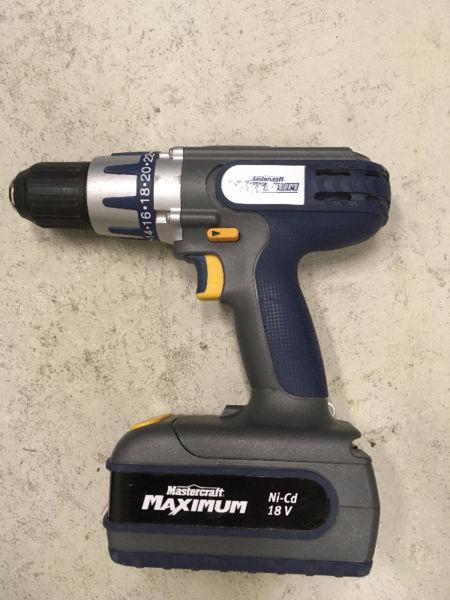 18V Mastercraft Maximum Cordless Drill